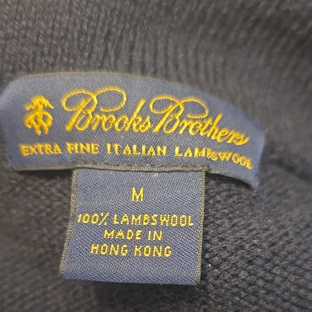 Brooks Brothers Dark Blue Lambswool Knit